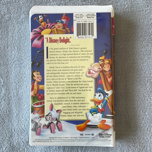 Walt Disney’s Melody Time VHS Fully Restored Masterpiece Collection. - Picture 5 of 6